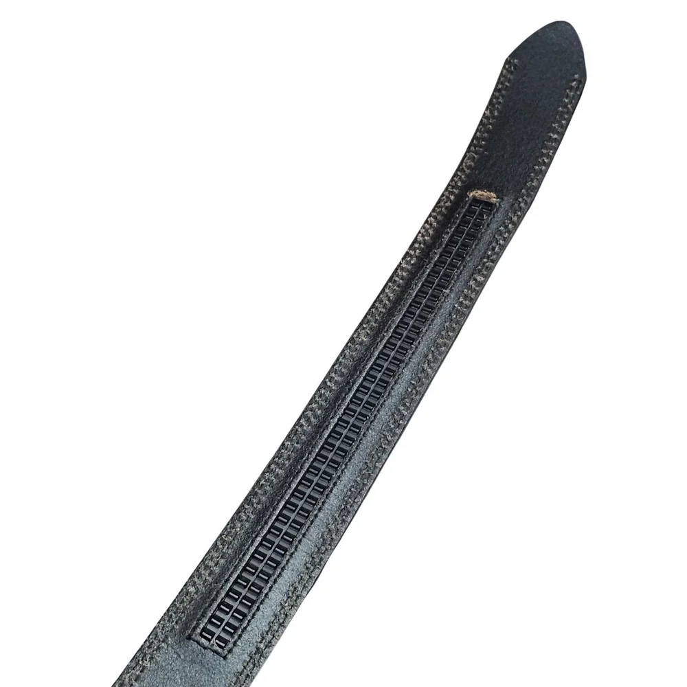 Columbia Mens Ratchet Belt Black Synthetic Leather Sz‎ 46  Logo Buckle Tactical